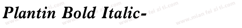 Plantin Bold Italic字体转换